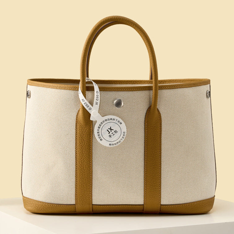 High end H*rmes 2026 Garden Party Bag Dutch Leather Canvas