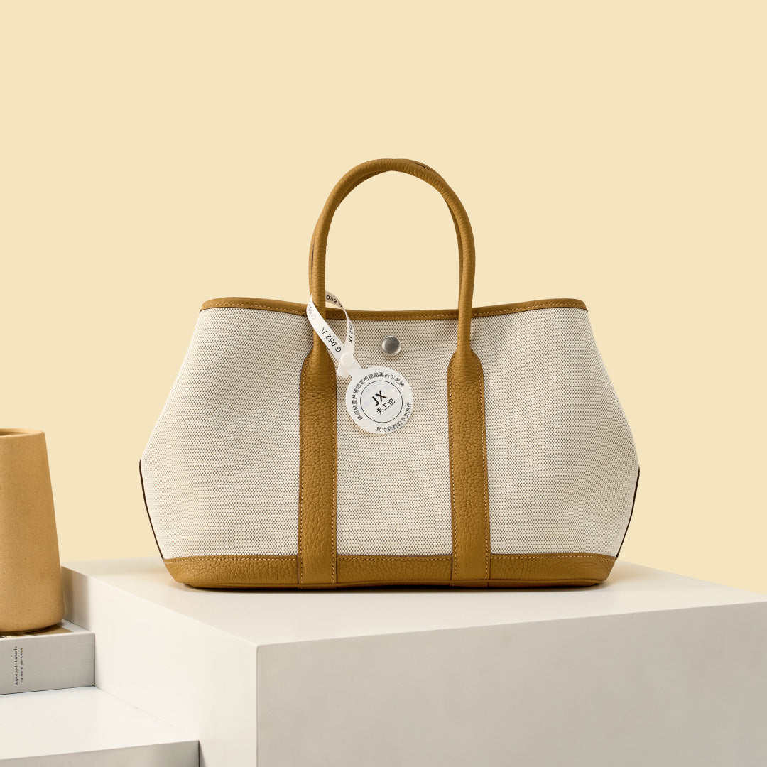 High end H*rmes 2026 Garden Party Bag Dutch Leather Canvas