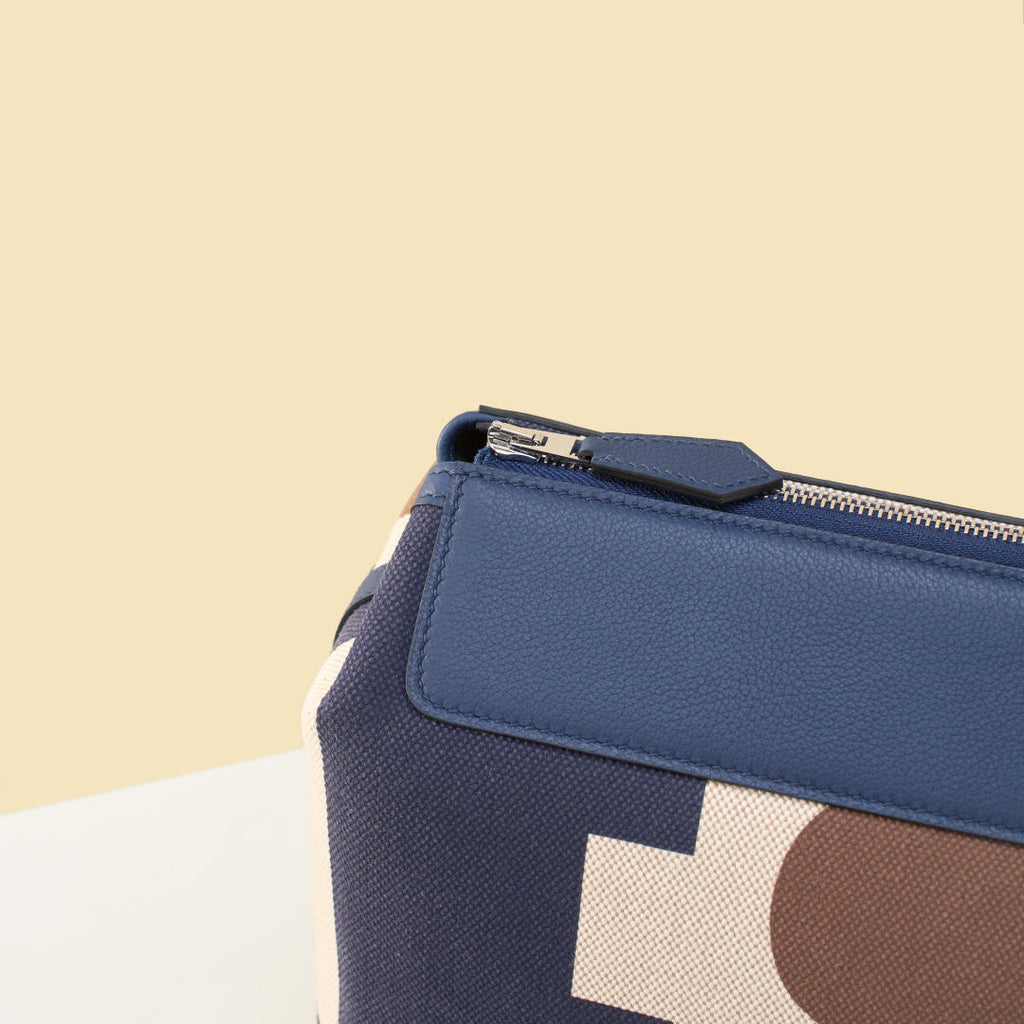 High end H*rmes 2026 R.M.S 12H Bag Canvas Togo Leather