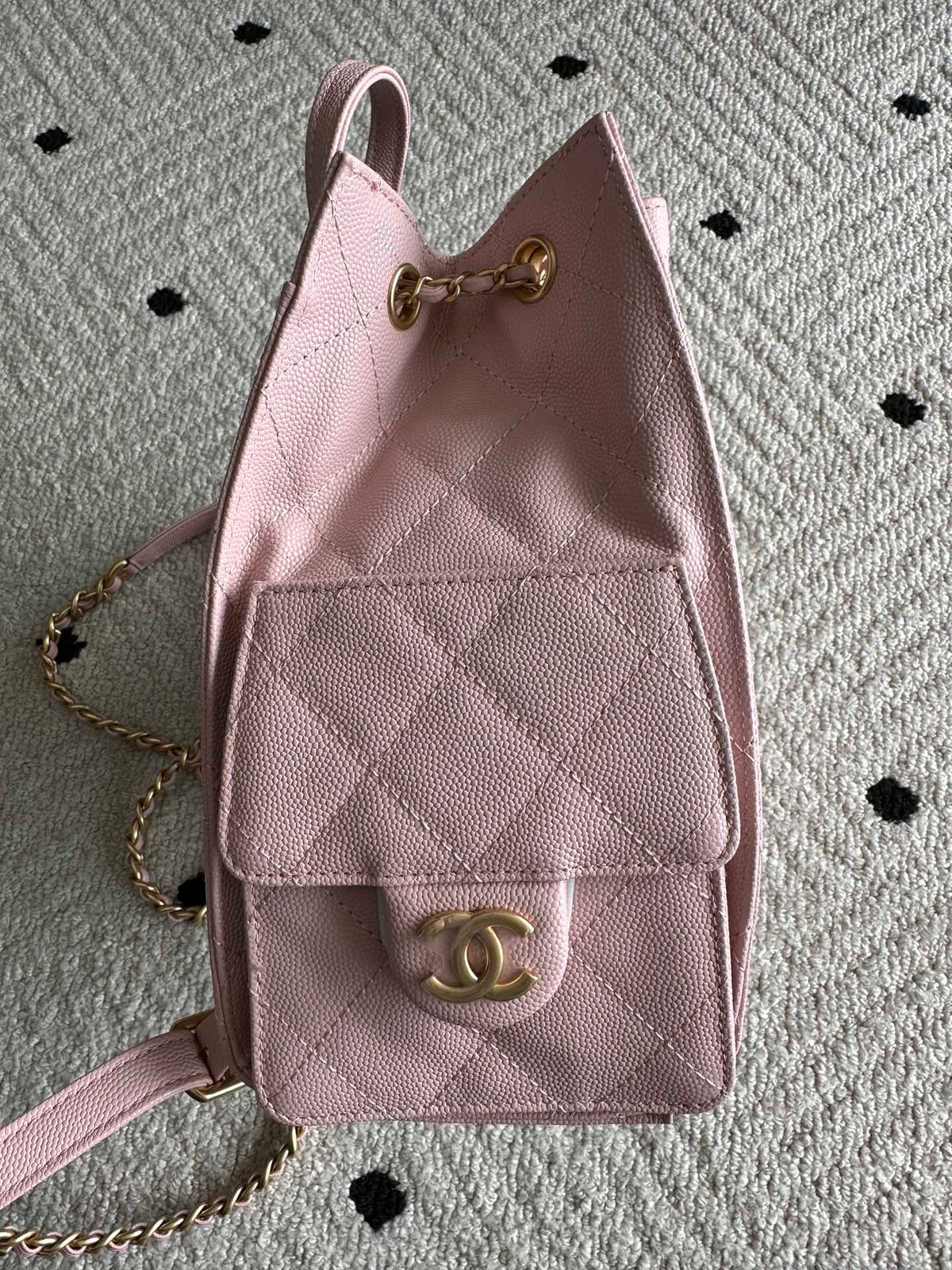 Ch*nel 2025 Backpack Grained Calfskin