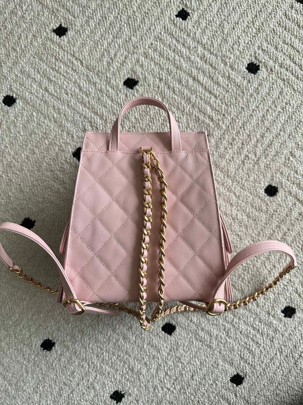 Ch*nel 2025 Backpack Grained Calfskin