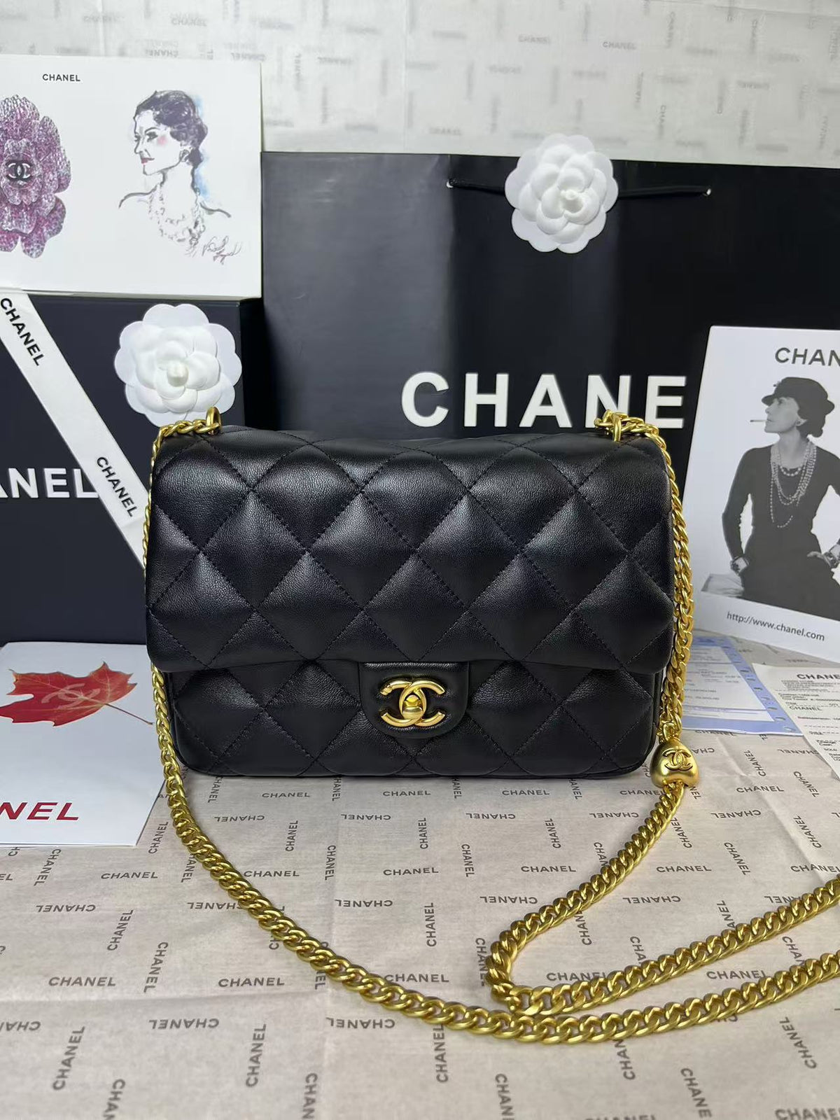 25C Flap Lambskin Heart Hardware
