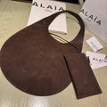 MEDIUM HOBO BAG 39 IN CHOCOLATE SUEDE
