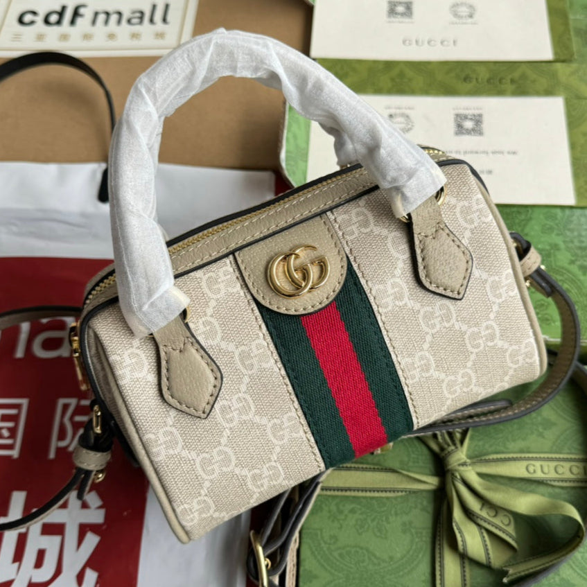G*cci Ophidia Bag Canvas Leather