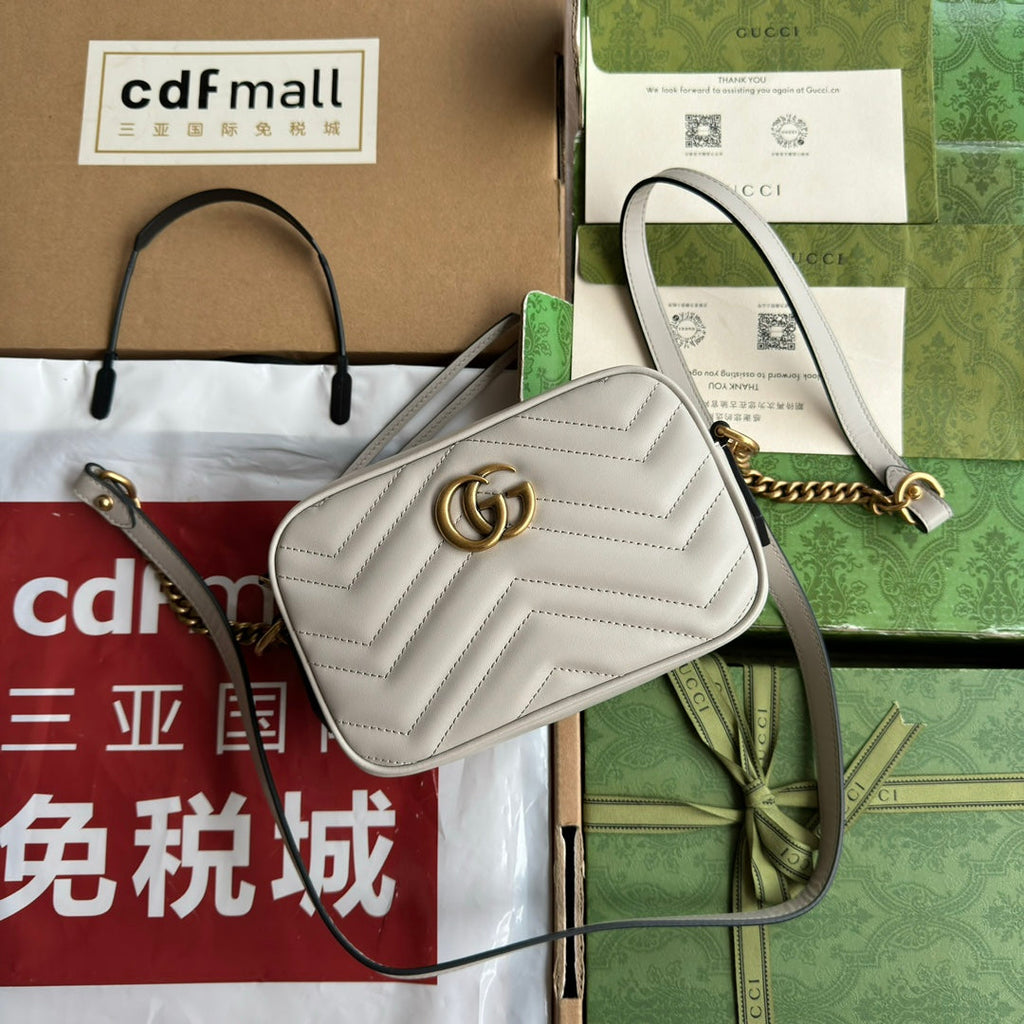 G*G MARMONT ZIP TOP CALFSKIN GOLD HARDWARE