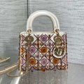 C*D Lady 17cm White Canvas Crystal Embellished
