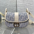 C*D Montaigne classic monogram 25 blue white canvas jacquard