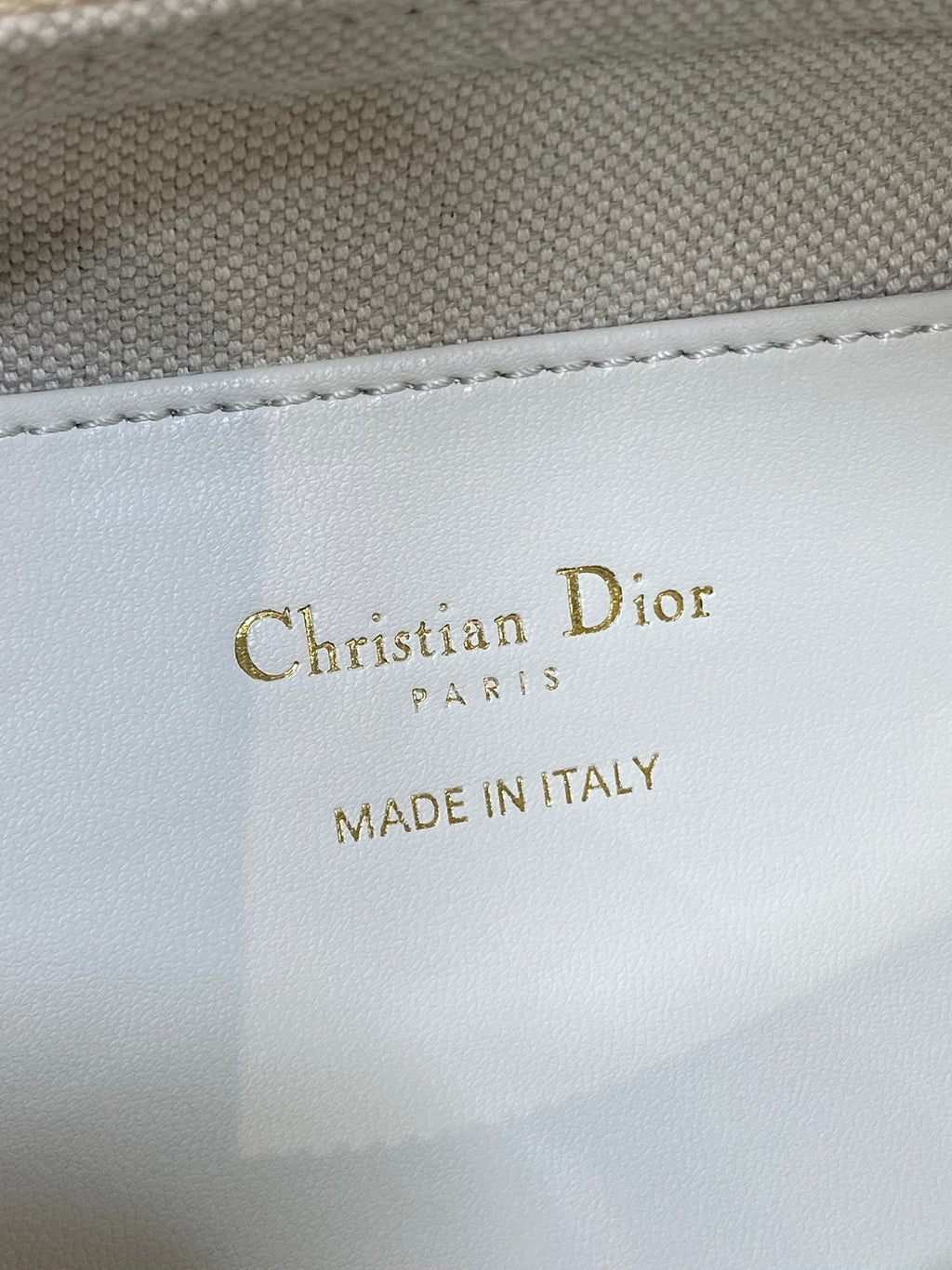 D*or 2025 Bag 19cm Blue mix White Oblique Fabric mix Leather