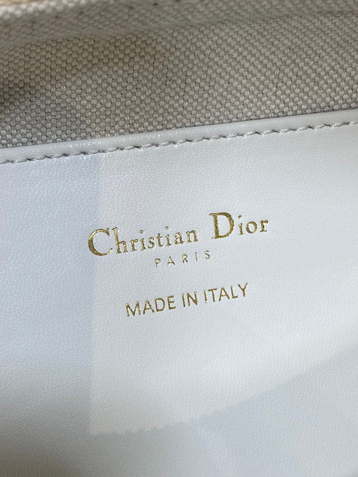 D*or 2025 Bag 19cm Blue mix White Oblique Fabric mix Leather