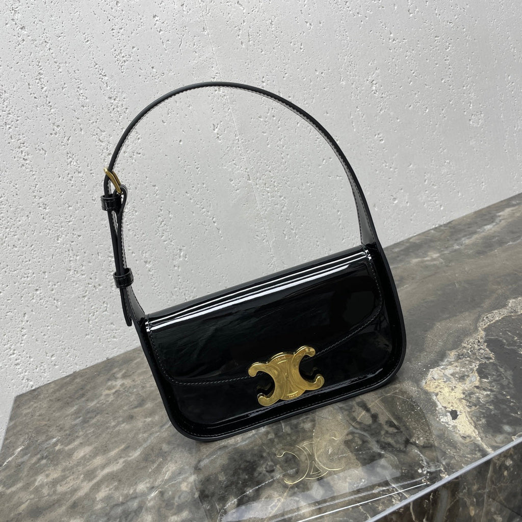 SHOULDER BAG TERENCE PATENT CALFSKIN
