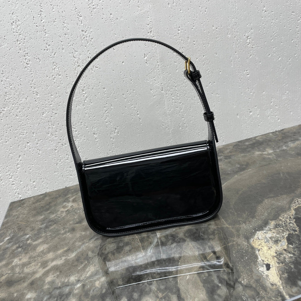 SHOULDER BAG TERENCE PATENT CALFSKIN