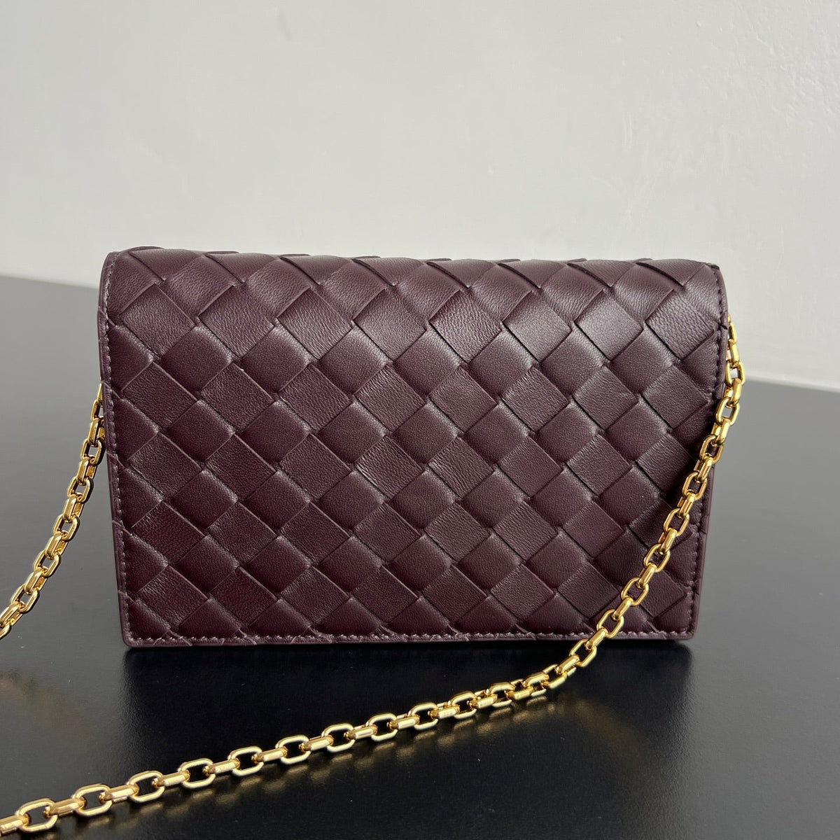 B*V 26s Andiamo Pouch Intrecciato Leather