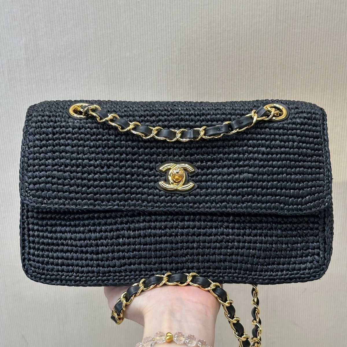 C*C 26s Coco Beach Flap Bag Raffia