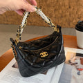 Ch*nel 2026 Pearl Chain Lunch Box 23.5 Black Sheepskin