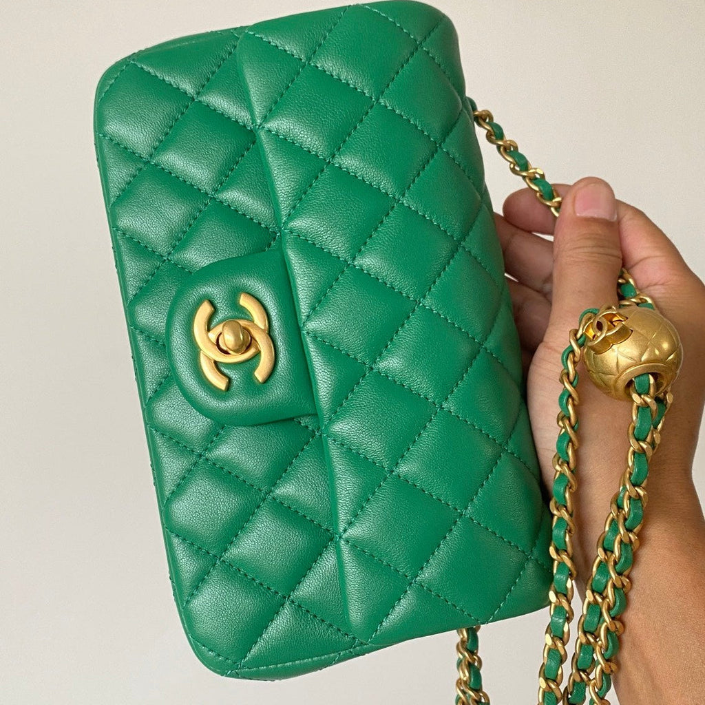 C*C 25 classic flap bag ball calfskin