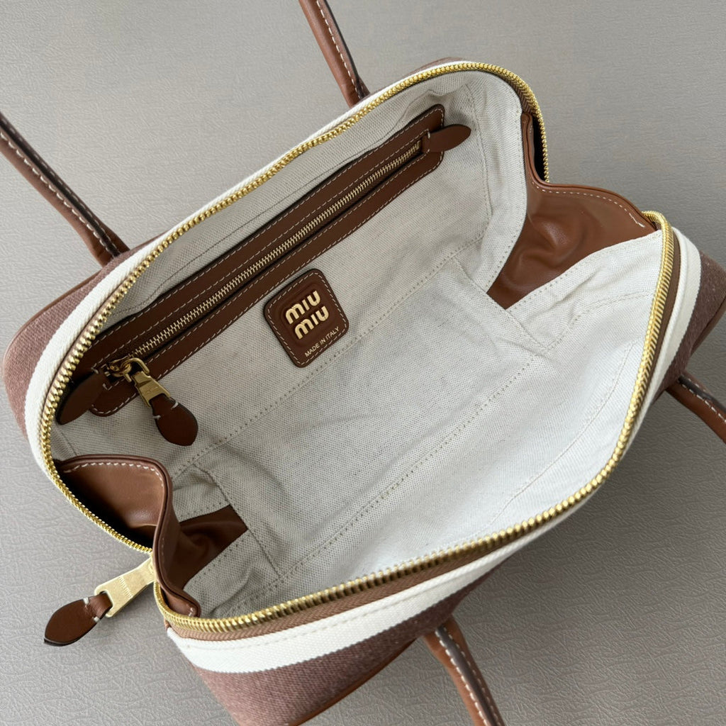 M*u*M*u shoulder bag striped canvas