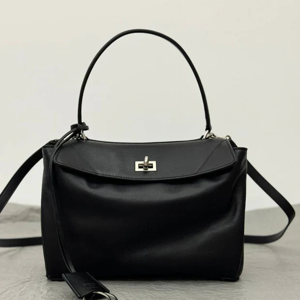 B*lenciaga Rodeo Bag Calfskin Sliver Hardware