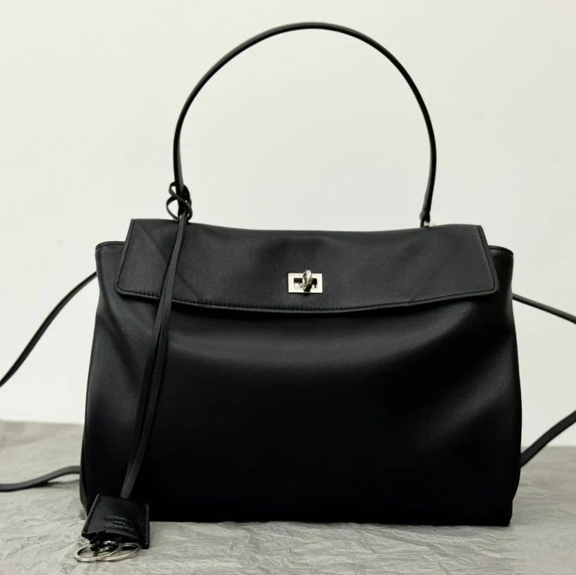 B*lenciaga Rodeo Bag Calfskin Sliver Hardware