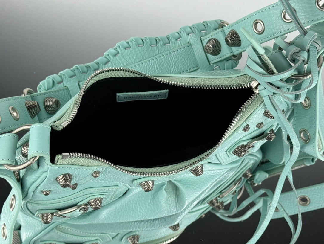 LE CAGOLE SHOULDER BAG RHINESTONES LAMBSKIN