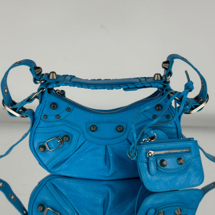 LE CAGOLE SHOULDER BAG RHINESTONES LAMBSKIN