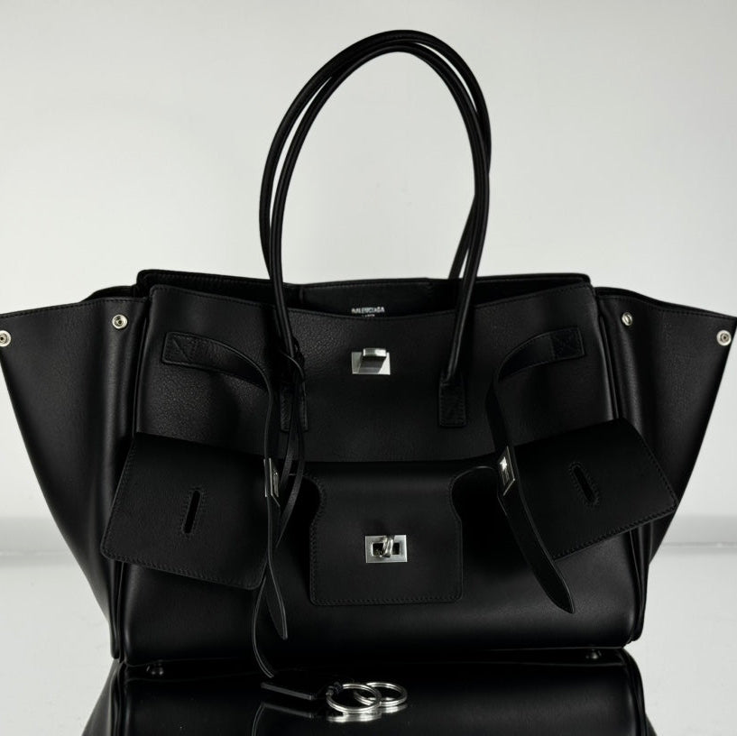 BEL AIR CARRY ALL BAG NAPPA LAMBSKIN SILVER HARDWARE