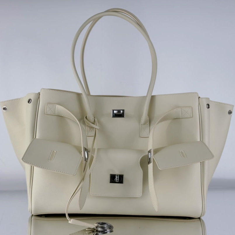 BEL AIR CARRY ALL BAG NAPPA LAMBSKIN SILVER HARDWARE