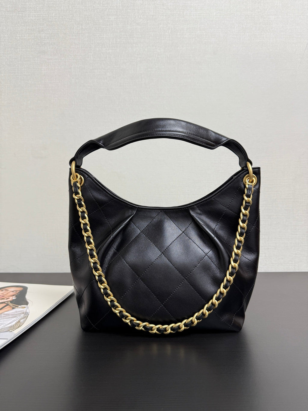 Ch*nel 2026 Hippie Hobo Bag Calfskin