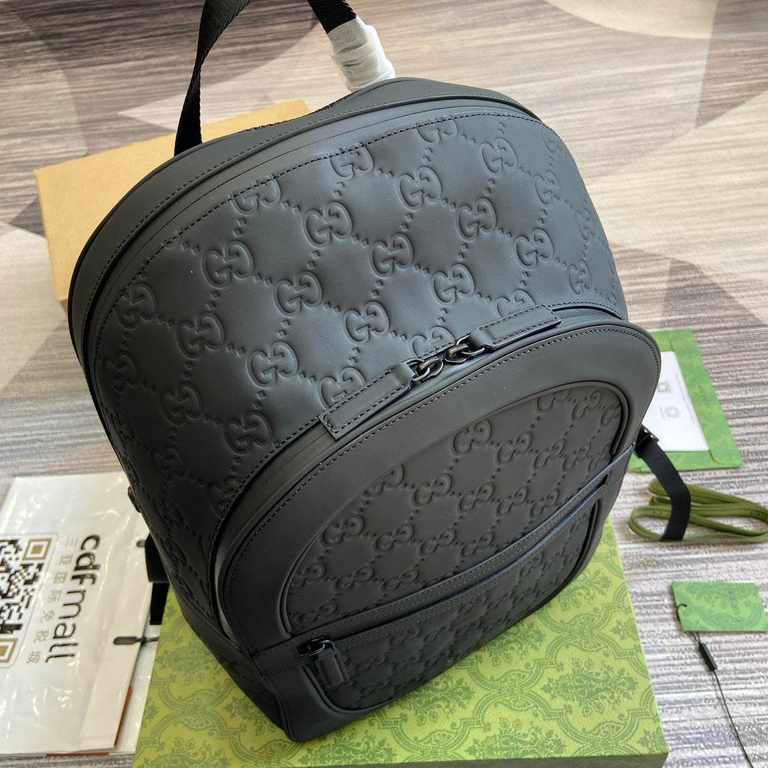 G*G BACKPACK 34 IN BLACK CALFSKIN