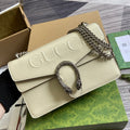 DYONYSUS SHOULDER BAG LACQUER EMBOSSED CALFSKIN SILVER HARDWARE