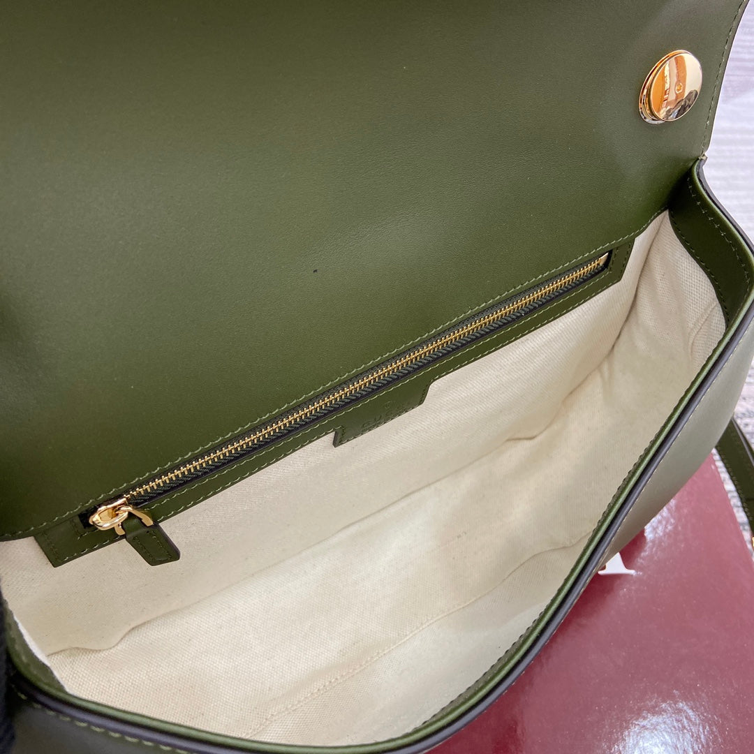 BLONDIE SHOULDER BAG CALFSKIN SUEDE GOLD HARDWARE