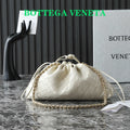 B*V Dustbag Notte 33cm With Chain White Calfskin HW