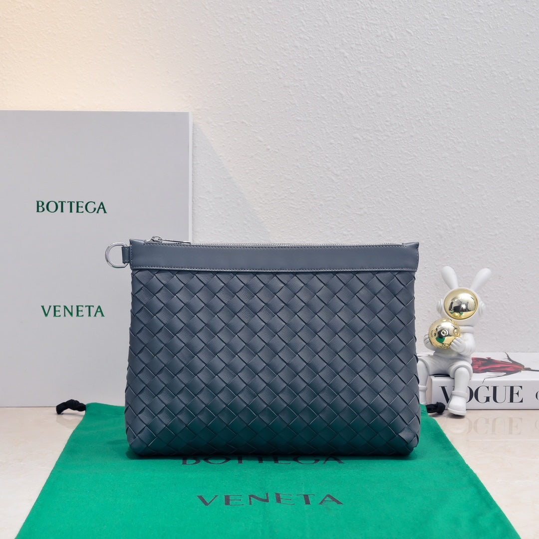 B*V Handbag 33cm Blue Cafskin