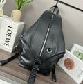 L*E 41 SMALL CONVERTIBLE BACKPACK IN BLACK CLASSIC CALFSKIN