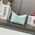 L*E MINI 23 FUZZLE FOLD POUCH IN LIGHT BLUE CALFSKIN
