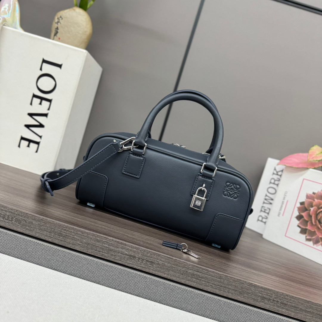 L*ewe Amazona Cropped Bag Shiny Calfskin