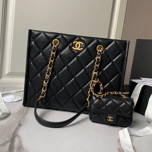 24A SHOPPING BAG CAVIAR GOLD HARDWARE