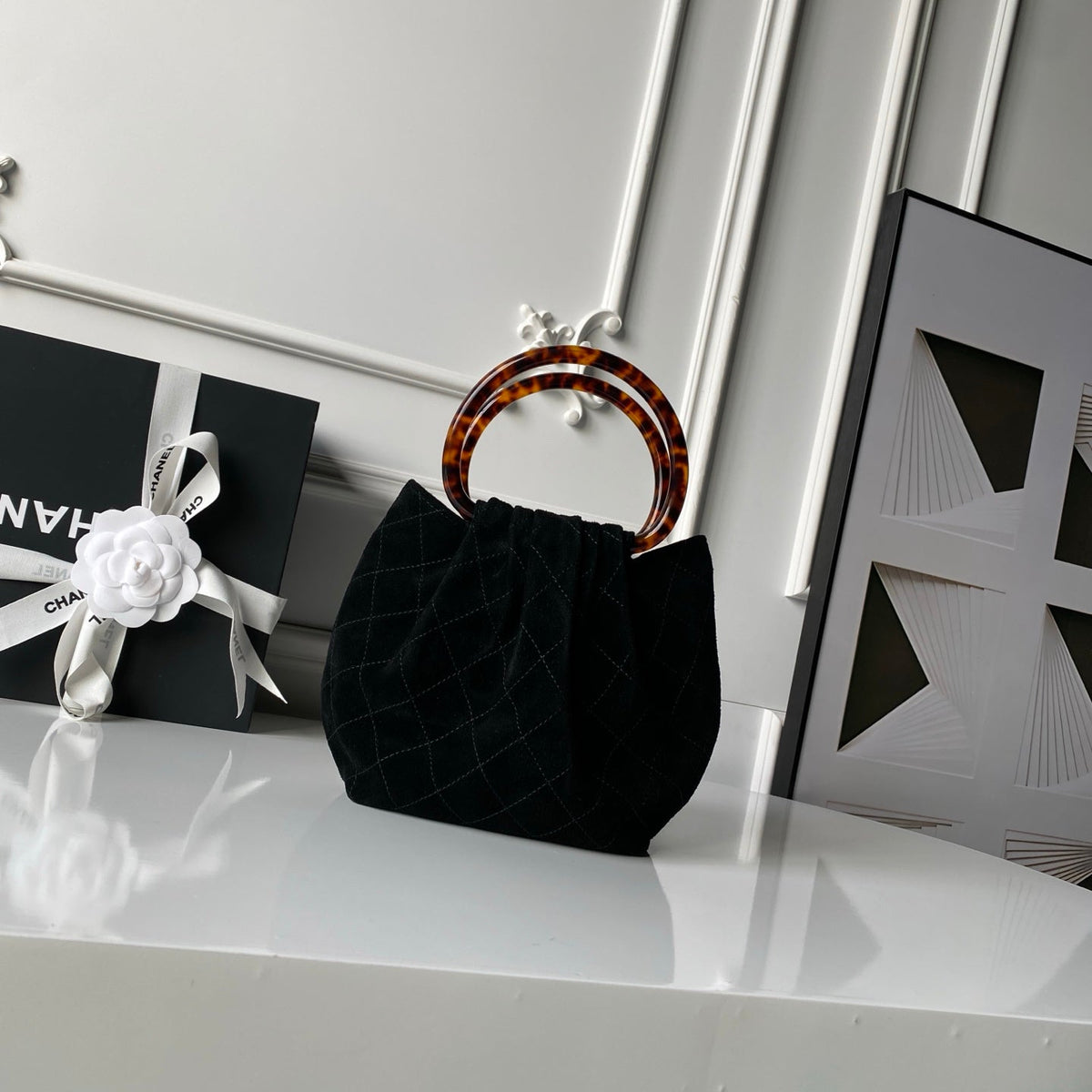 C*C 26 Pouch Tortoiseshell Suede