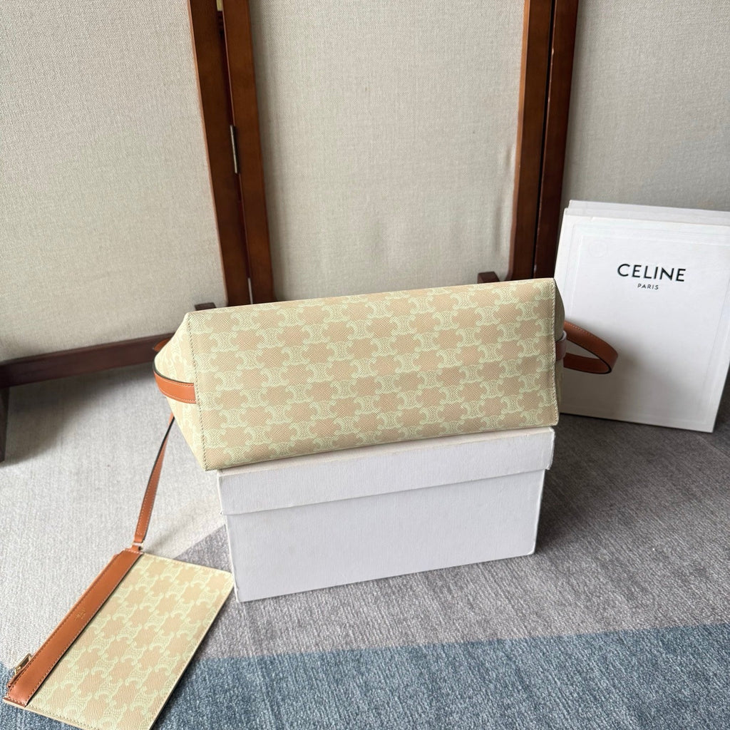 C*L Soft Shopper Bag Triomphe Canvas Calfskin