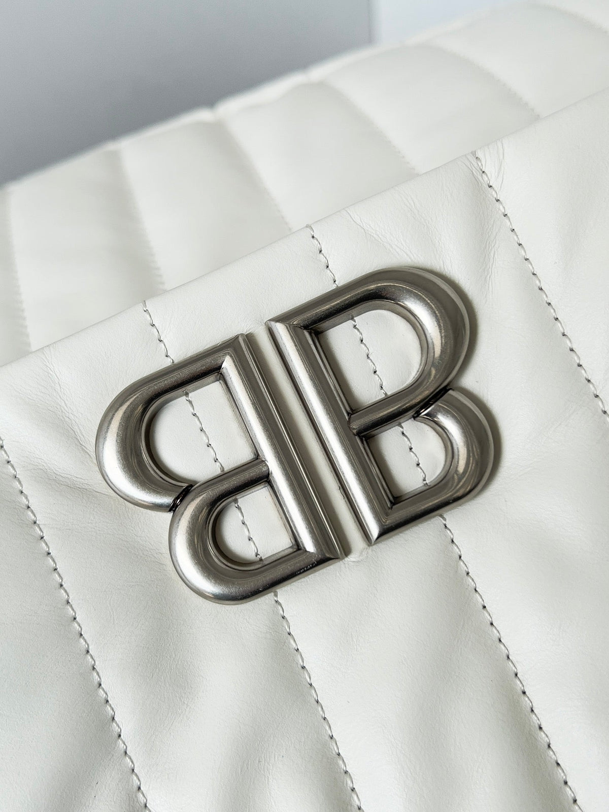 MONACO BAG 43 QUILTED THIN CALFSKIN SILVER HARDWARE