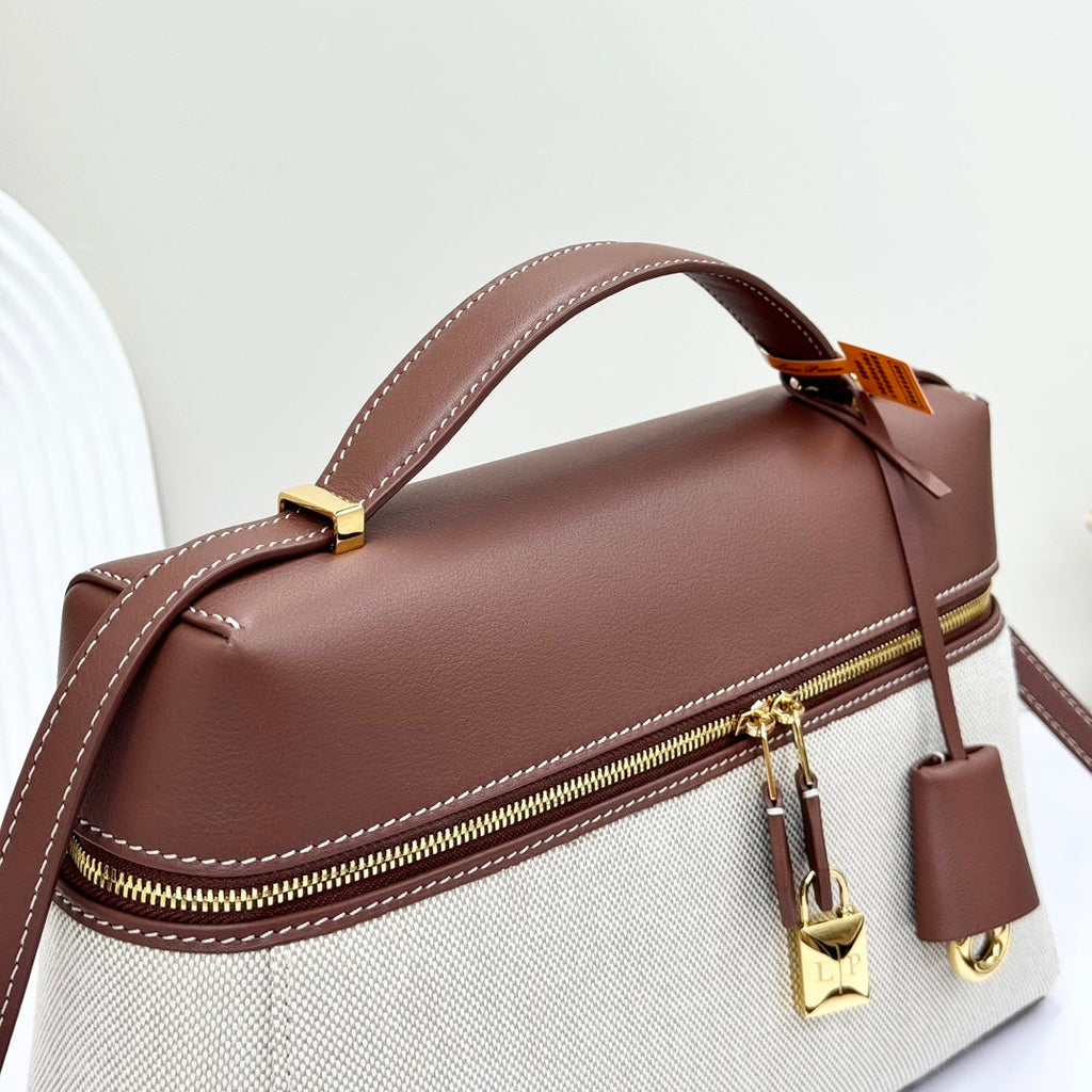 L*P Extra Pouch L27 Calfskin Linen
