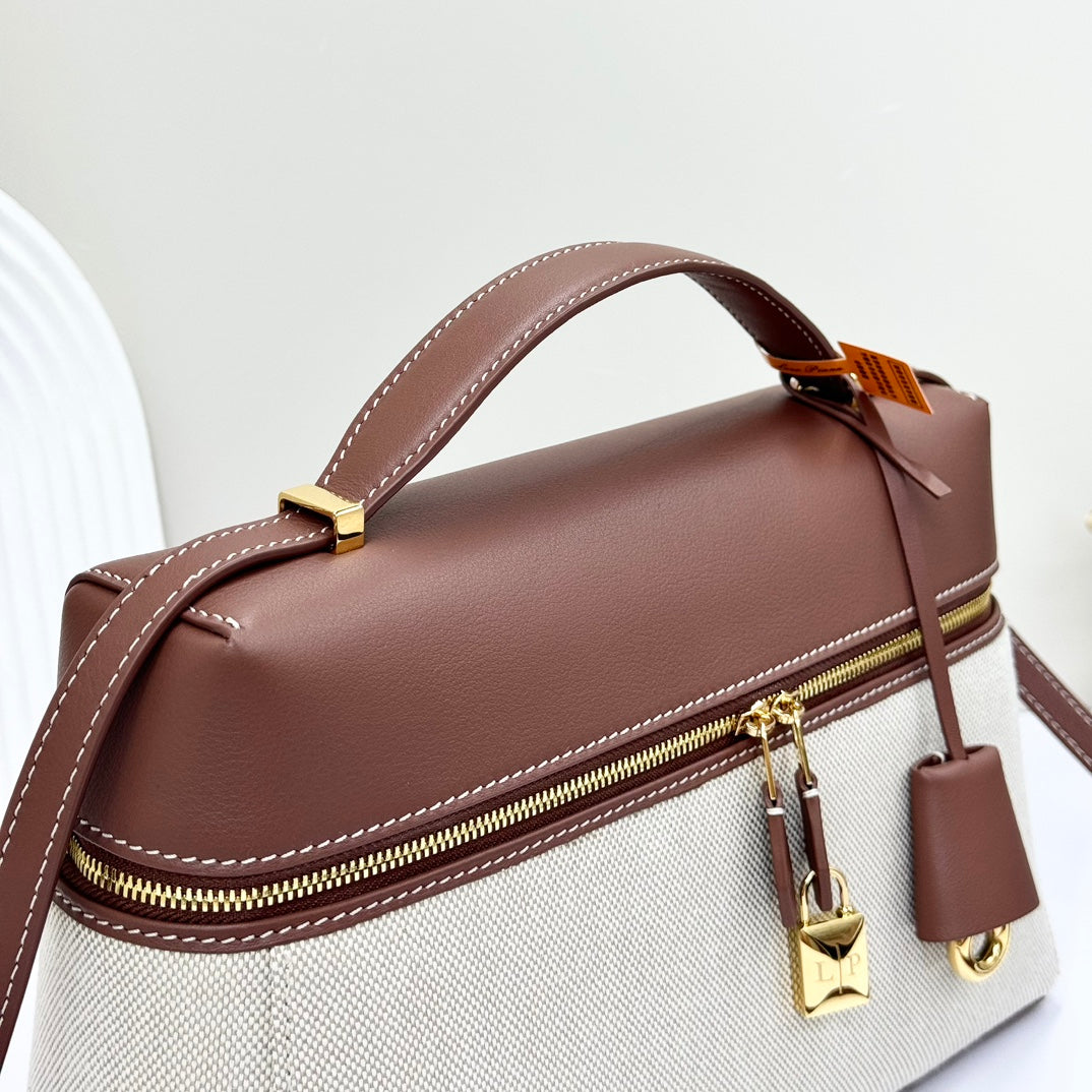 L*P Extra Pouch L27 Calfskin Linen