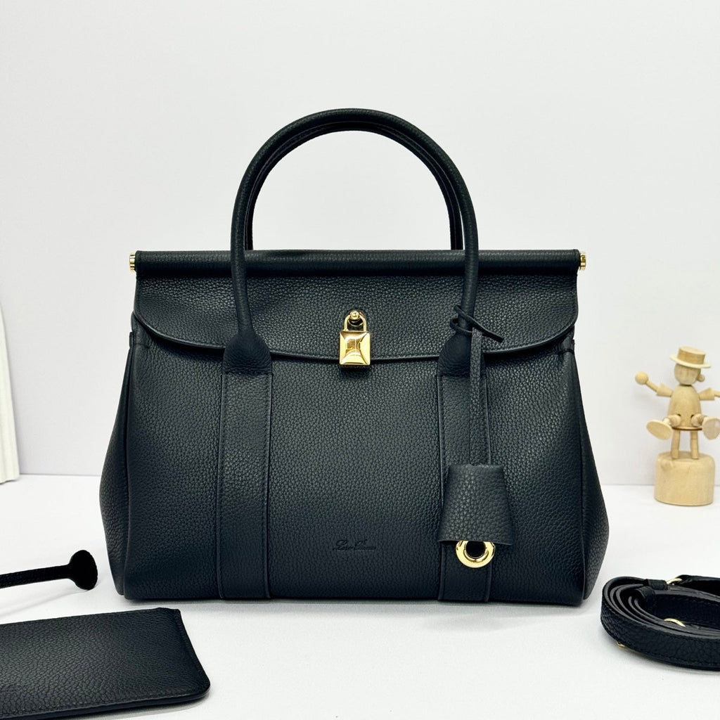 L*P Loom L25 Black Lychee Pattern Calfskin