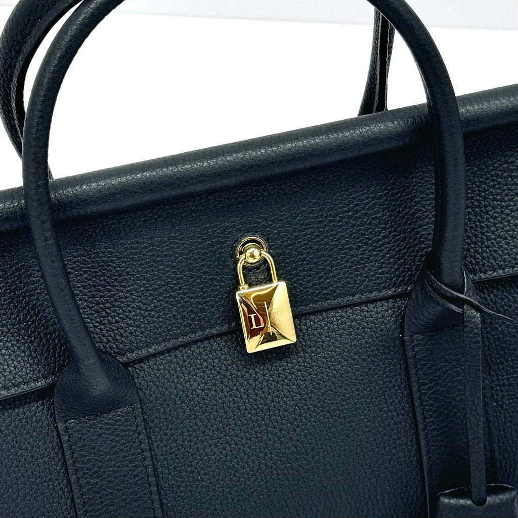 L*P Loom L25 Black Lychee Pattern Calfskin
