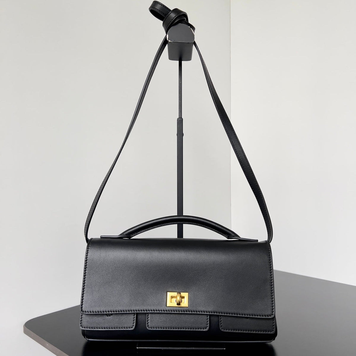 BEL AIR CLUTCH NAPPA LAMBSKIN GOLD HARDWARE