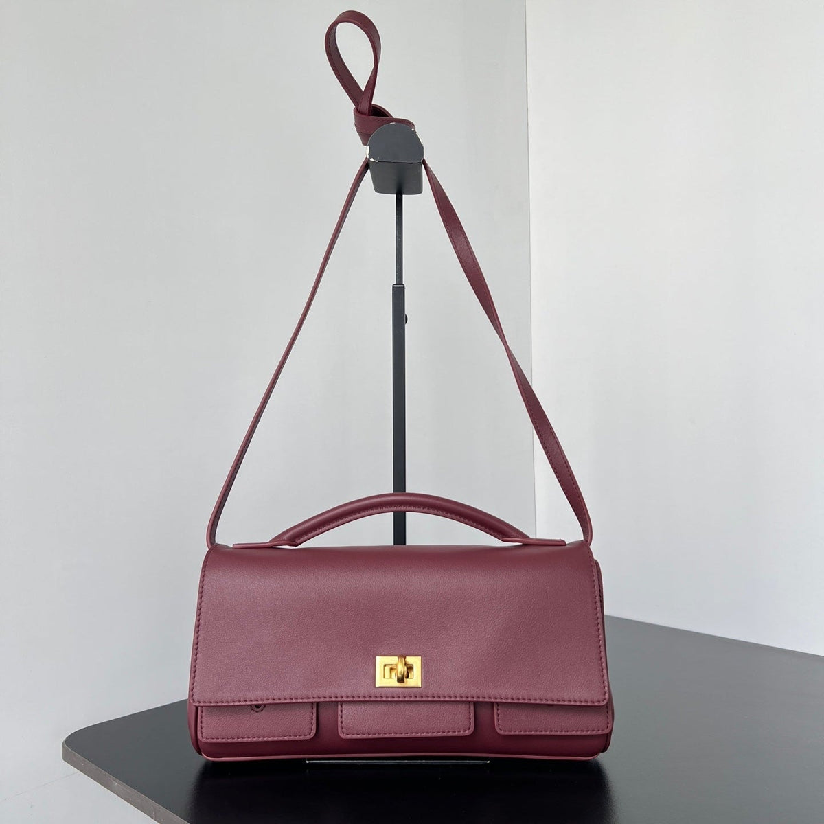 BEL AIR CLUTCH NAPPA LAMBSKIN GOLD HARDWARE