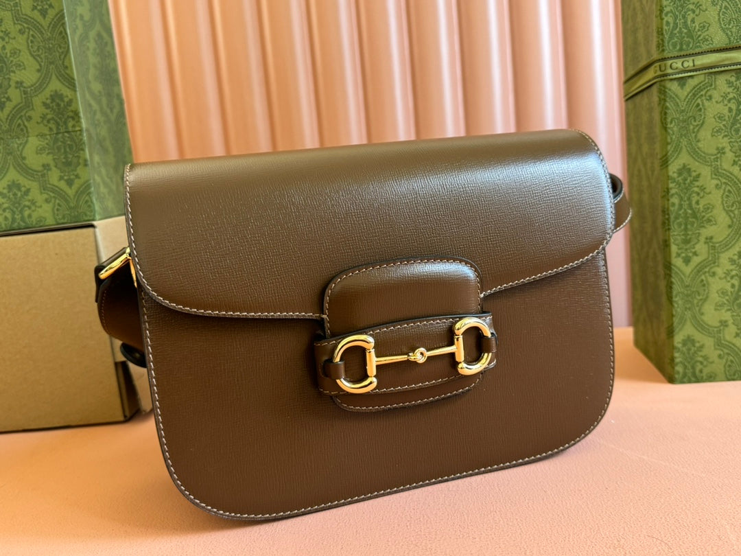 G*G 1955 Horsebit Bag Calfskin Gold Hardware