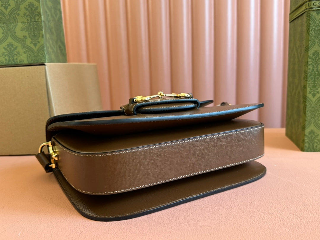 G*G 1955 Horsebit Bag Calfskin Gold Hardware