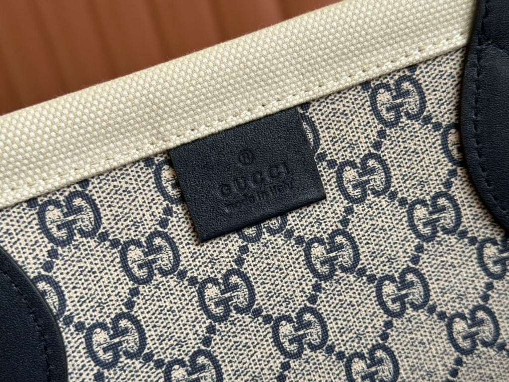 G*cci Tote Bag Leather Canvas