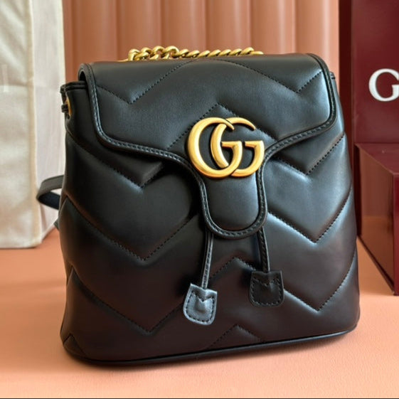 G*cci G*G Marmont Backpack Black Leather