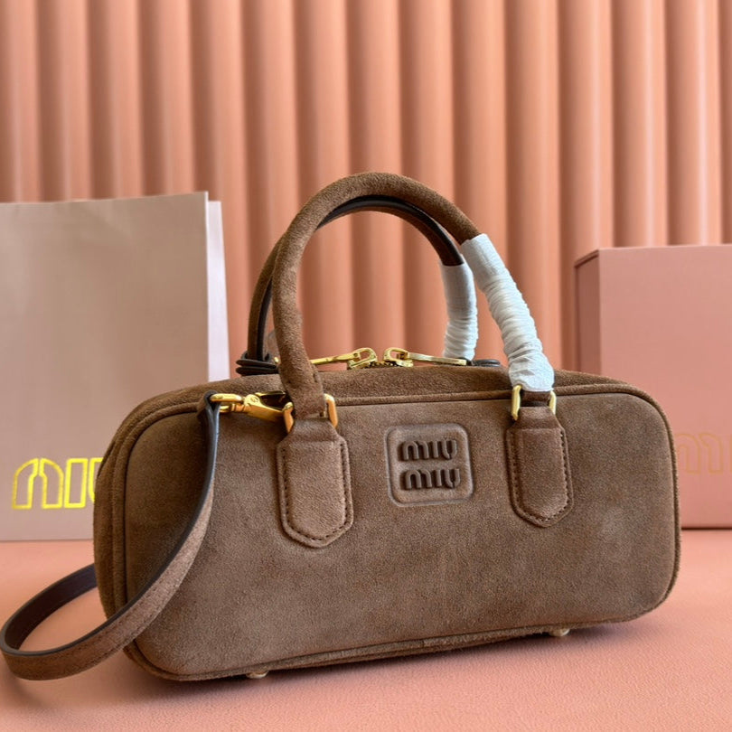 ARCADIE BAG SUEDE GOLD HARDWARE